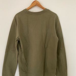 APC MENS Olive crew neck sweater